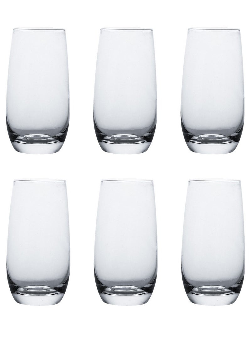 Glass Set, Set Of Six, Egg-Shaped Household And Commercial Cups, Can Be Used For Drinking Water, Coffee, Tea, Juice, Milk, 390ML - Image 1