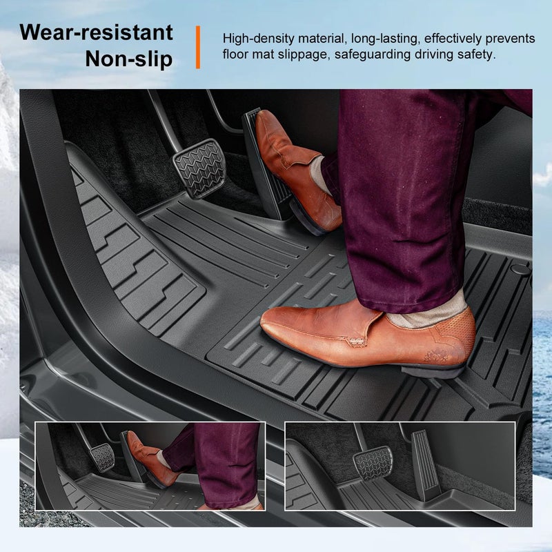 powoq Floor Mat Compatible with 2019 2020 2021 2022 2023 2024 2025 Toyota RAV4 Trunk Mat TPE Cargo Liner Replacement for 2019-2025 Toyota RAV4 Accessories (Fit 2019-2025, Rear Trunk Mat + Floor Mats) - Image 4