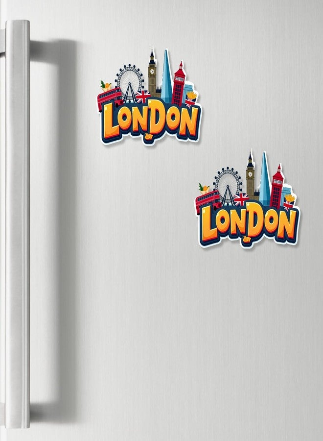 Giftoday London Country Theme Souvenir Wooden Refrigerator Stylish Fridge Magnet - Perfect Souvenir Gift for Brother, Sister, Kids | Fridge Decoration | Kitchen Decor | Pack of 2 | Size 3x3 Inches - Image 5