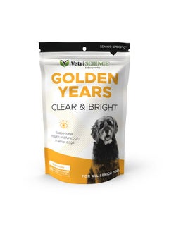 VetriScience Laboratories Golden Years Clear And Bright Vision Support For Senior Dogs, Chicken Flavor, 60 Chews  Supports Cloudy And Teary Eyes And Ocular Blood Flow  - Image 1