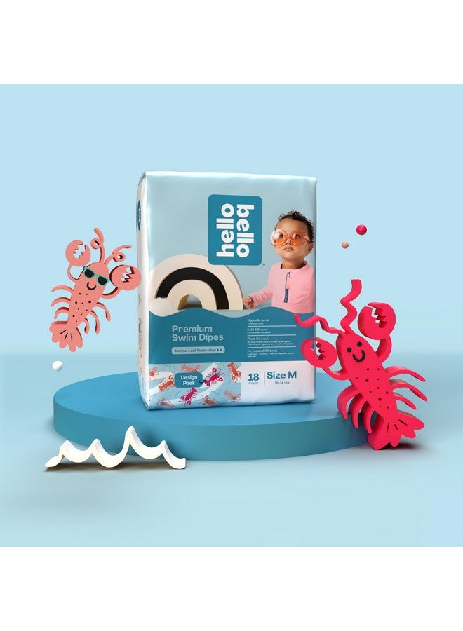 Hello Bello Premium Swim Diapers I Affordable and Eco-Friendly Disposable Swim Dipes for Babies and Kids I Size Medium - Diaper Size 4-5 - Image 1