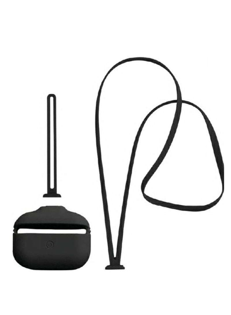 Compatibility With for AirPods Pro 2nd Generation Case Cover(2022), Protective Soft Silicone Skin Accessories for Men Women Boys Girls for Apple AirPods Pro Gen 2, Front LED Visible (Black)  - Image 1