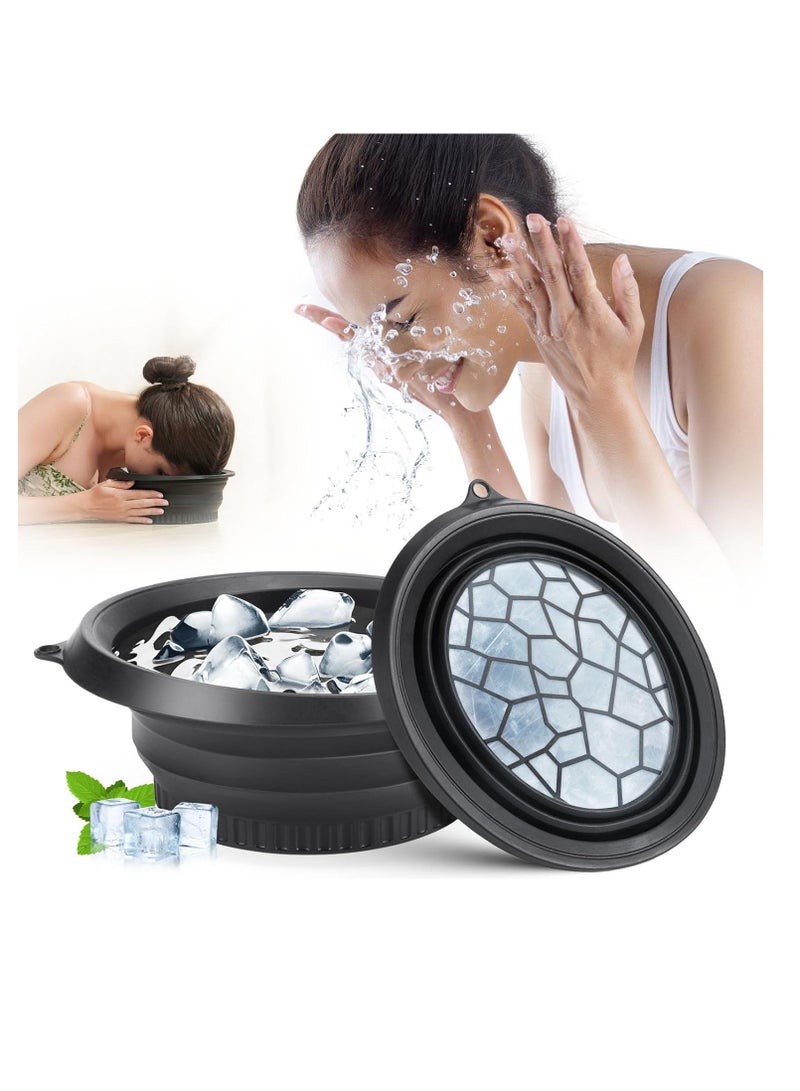 general Face Bowl for Ice with Built-in Ice Tray – Collapsible Silicone Facial Ice Bath Bowl for Cold Plunge Therapy, Skin Tightening & Acne Relief – Portable Spa Tool for Home & Trave - Image 2