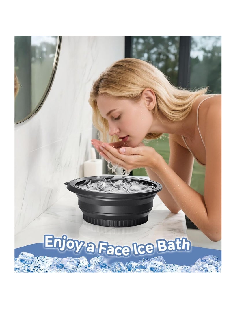 general Face Bowl for Ice with Built-in Ice Tray – Collapsible Silicone Facial Ice Bath Bowl for Cold Plunge Therapy, Skin Tightening & Acne Relief – Portable Spa Tool for Home & Trave - Image 4