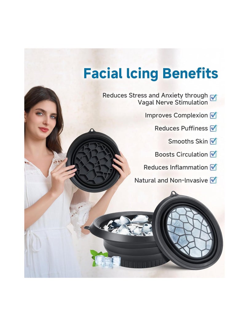 general Face Bowl for Ice with Built-in Ice Tray – Collapsible Silicone Facial Ice Bath Bowl for Cold Plunge Therapy, Skin Tightening & Acne Relief – Portable Spa Tool for Home & Trave - Image 5