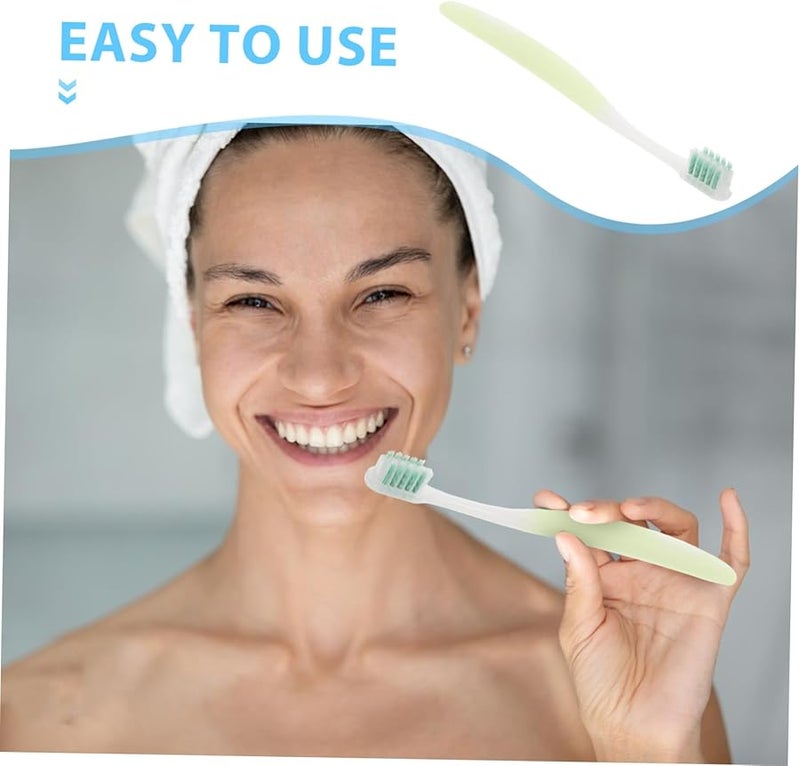 فرشاة أسنان على شكل حرف U للبالغين ذوي التقويم، شعيرات ناعمة، منظف لطيف للثة، إزالة البلاك، أزرق - Image 4