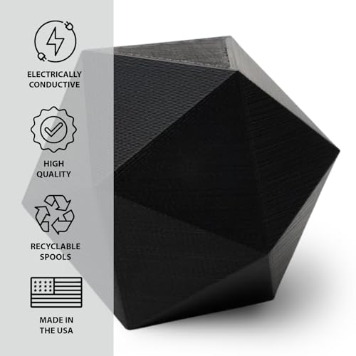 Proto-Pasta Protopasta Electrically Conductive Composite Black PLA 3D Printer Filament for Electrically Conductive 3D Prints | Easy Printing with Low Warp | 1.75mm Filament | 500g with Recyclable Cardboard Spool - Image 5