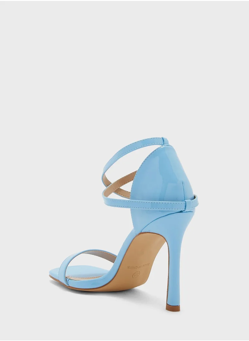 Ginger Ankle-Strap Patent Sandals