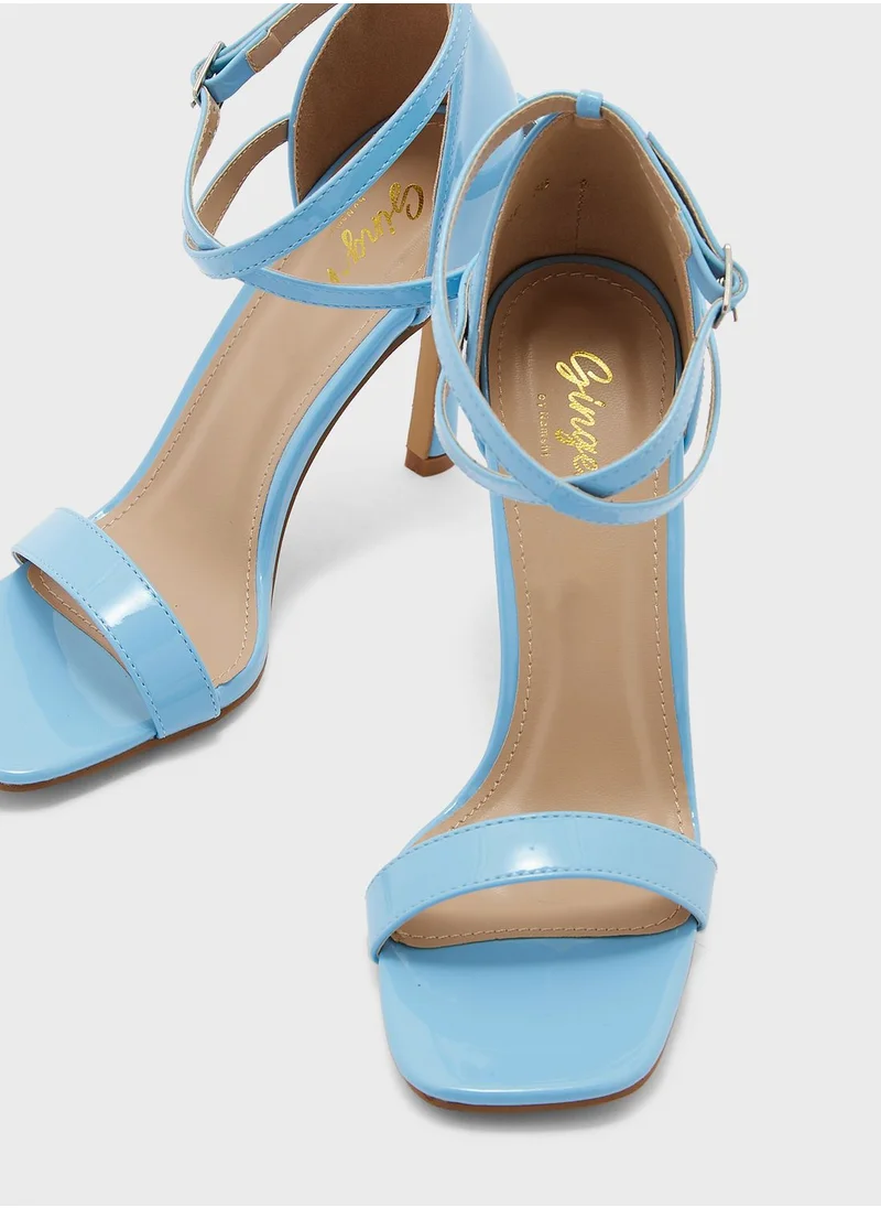 Ginger Ankle-Strap Patent Sandals