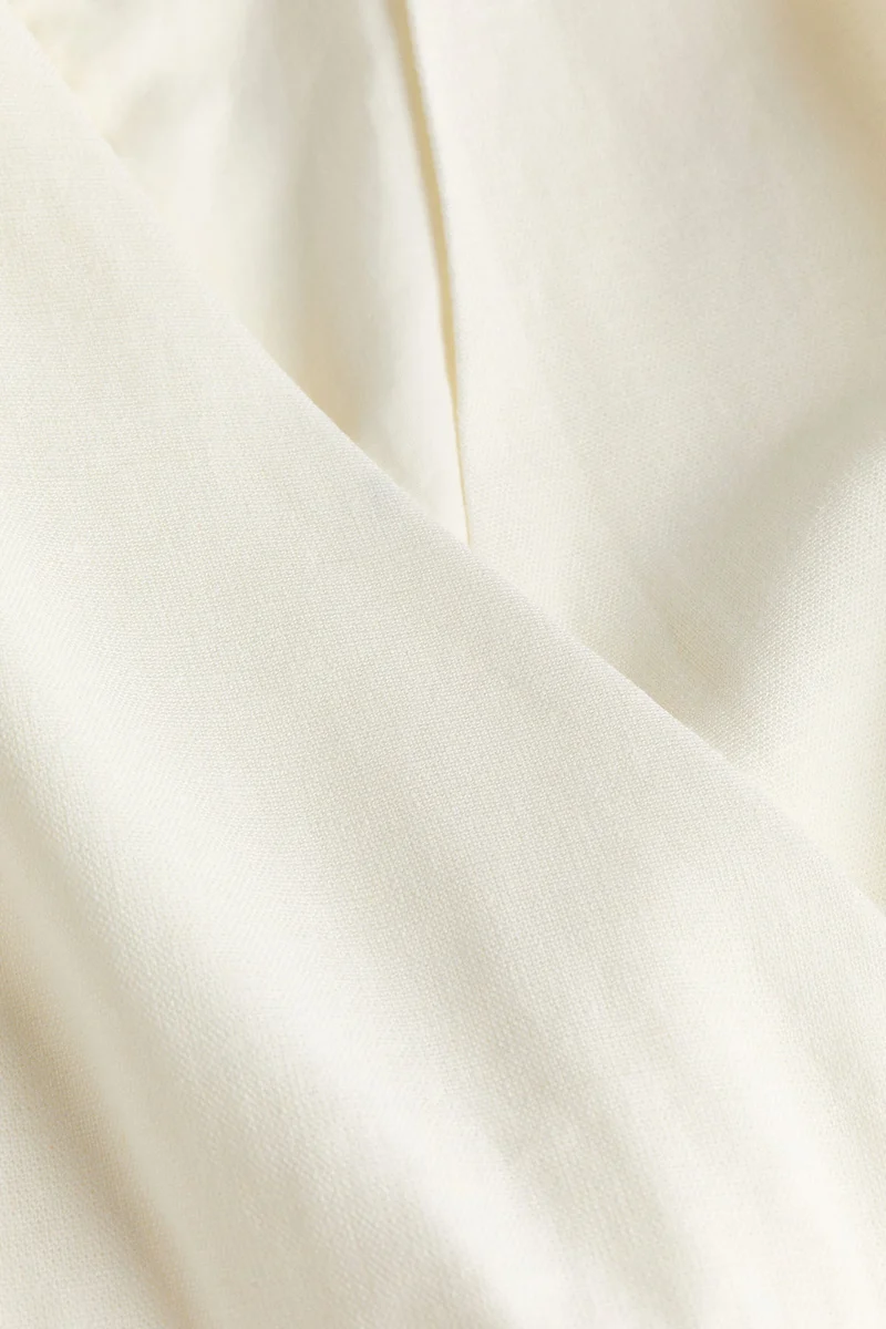 H&M  Linen-blend wrap dress for Women | Best Price UAE