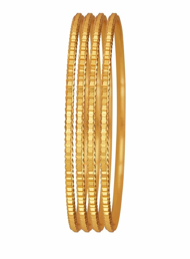 JFL - Jewellery for Less Gold Plated Latest Cut Work 2 pair of Bangle Set for Women & Girls,Valentine - Image 1