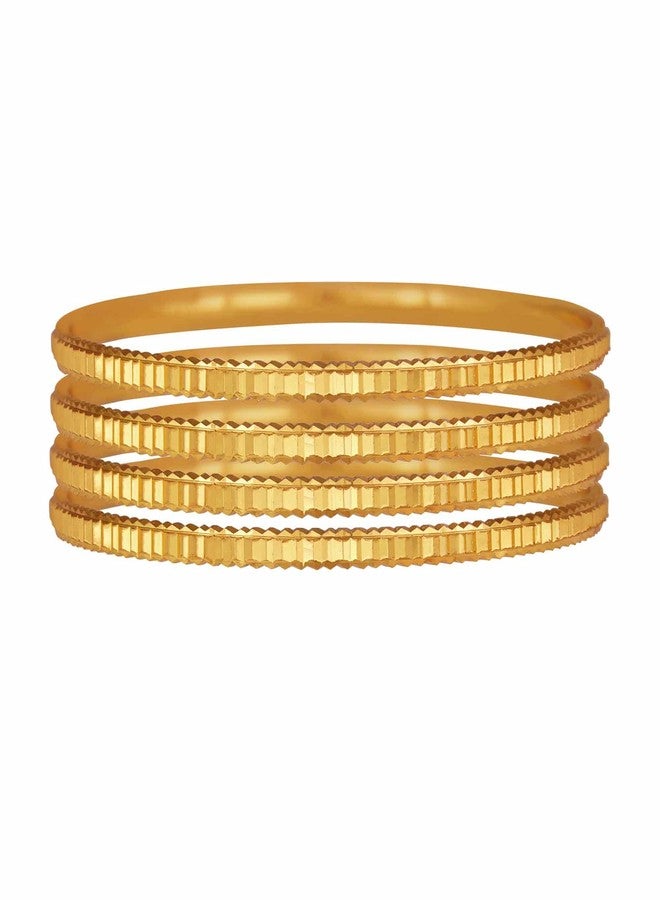 JFL - Jewellery for Less Gold Plated Latest Cut Work 2 pair of Bangle Set for Women & Girls,Valentine - Image 5
