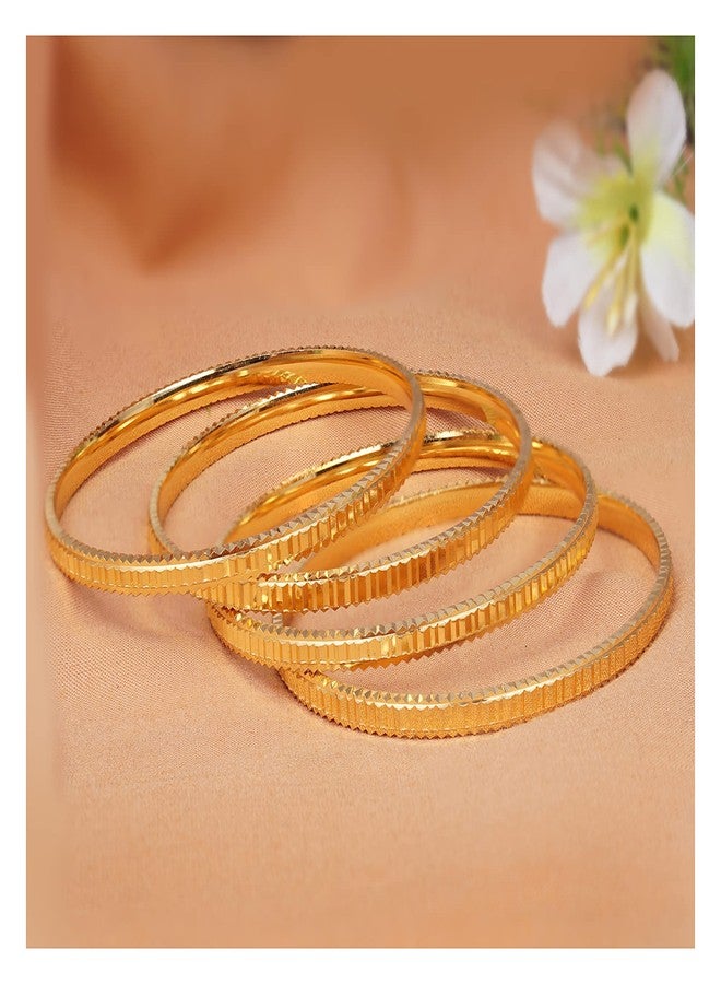 JFL - Jewellery for Less Gold Plated Latest Cut Work 2 pair of Bangle Set for Women & Girls,Valentine - Image 4