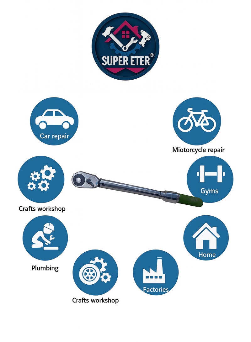 SUPER   ETER SUPER ETER 1/4" Ratchet Torque Wrench Model 10005955 – 2–14 N·m Precision Tool for Fine Mechanical Work - Image 5