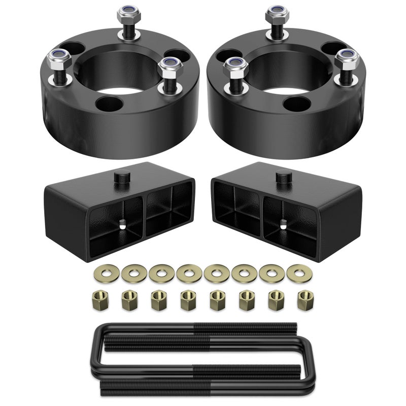 FLYCLE 3" Front and 2" Rear Leveling Kit for 2007-2024 Silverado 1500 Sierra 1500 2WD/4WD,3 inch Front and 2 inch Rear Strut Spacers Lift Kit - Image 1