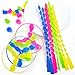 Sepco 40 Pcs Flying Disc Toy Twisty Helicopter Spin Copter Plastic Propeller Flyer Saucers with Launchers Outdoor Toy Kids Party Favors Gifts - Image 2