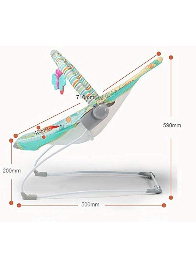 Mummamia Playful Pals Natural Bouncer With Calming Vibrations (Blue Safari) - Image 4