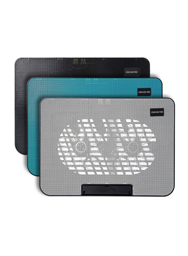 BURAQ N99 USB Dual Fan Hollow Carved Design Heat Dissipation Laptop Cooling Pad(Red)  - Image 2