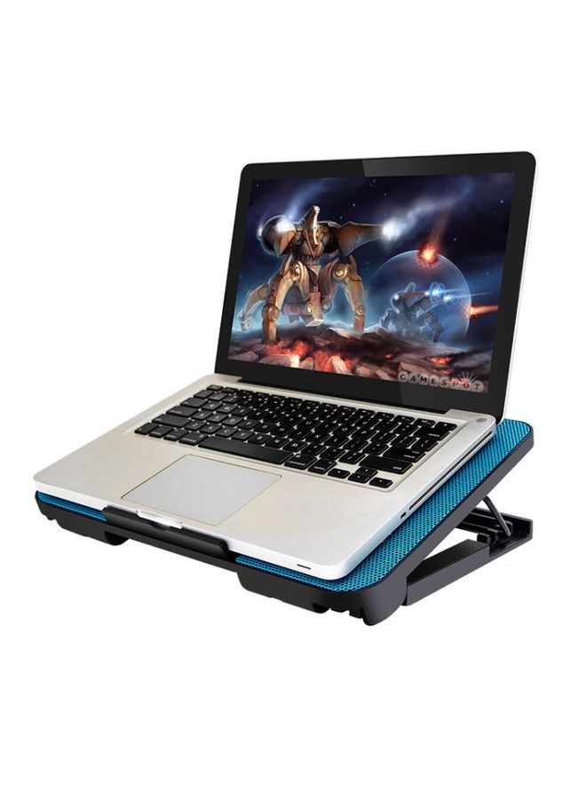 BURAQ N99 USB Dual Fan Hollow Carved Design Heat Dissipation Laptop Cooling Pad(Red)  - Image 3