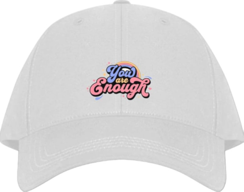 You are Enough Planets unisex baseball cap White
