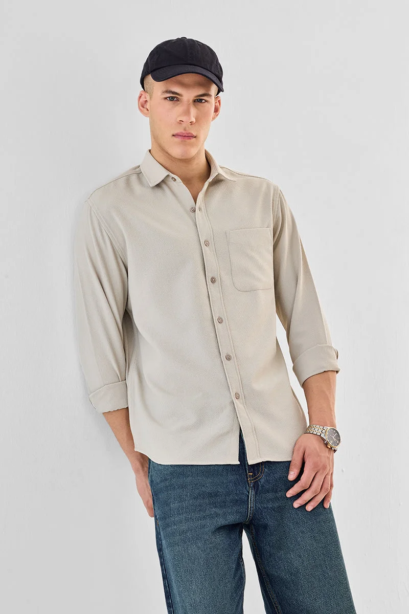 SNITCH Textured Stretch Regular Fit Shirt