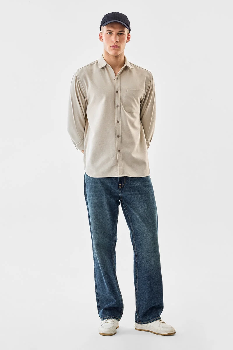 SNITCH Textured Stretch Regular Fit Shirt