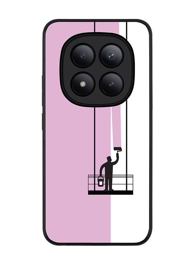 For Xiaomi Redmi Note 15 Pro+ / Poco M8 Pro Case,Slim fit Camera Protection, Shockproof Thin Phone cover  - Paint Hanger (Pink)