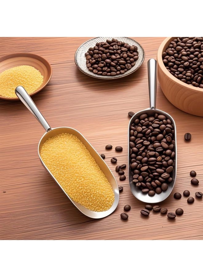 RyanDesign Heavy-Duty Cast Aluminum Kitchen Scoop - Rust-Proof, Ergonomic S-Handle Ice Cube Endurance Scoopfor Ice, Candy, Popcorn, Coffee Beans, Flour & Pet Food - Commercial-Grade Durable Design (XL（38oz）) - Image 2