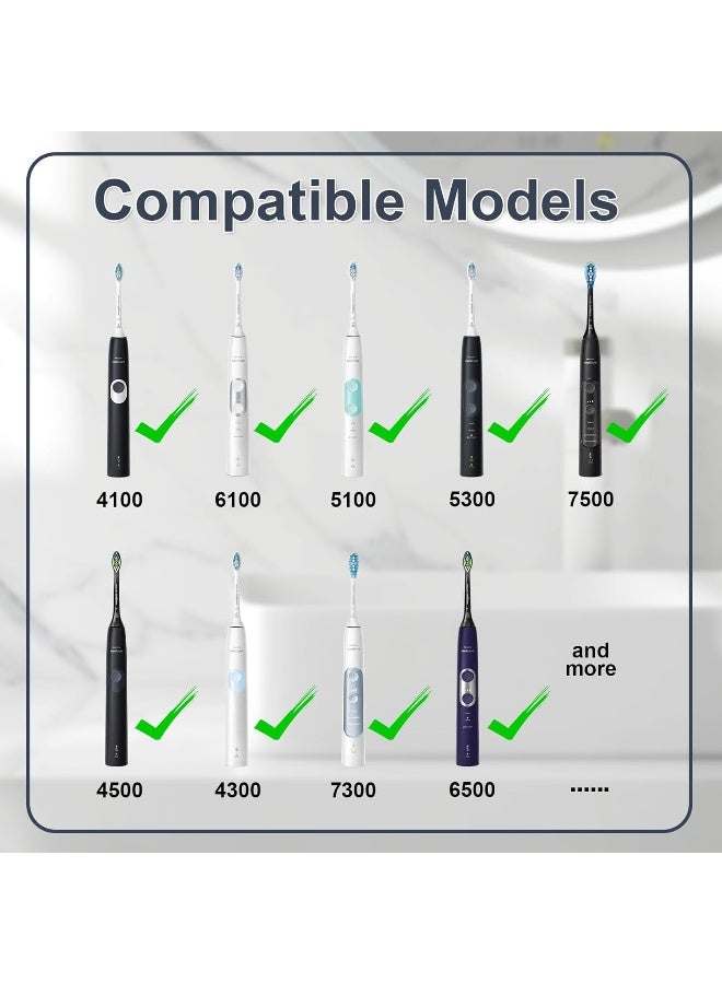 IBERLS شاحن بديل IBERLS لفرشاة الأسنان الكهربائية Philips Sonicare 4100 5100 6100 6500 7500 HX6100 قاعدة شحن استقرائي سلك طاقة لنماذج DailyClean DiamondClean وسلسلة 30009000 - Image 2