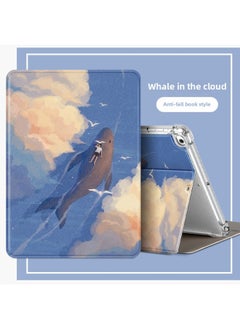 Ipad Case 2024 Air6/5 Flat Case 2022 10/9 10 Generation For Apple All-inclusive Case-Color:Whale In The Cloud-Applicable Models:Ipad Pro【 9.7inch 】