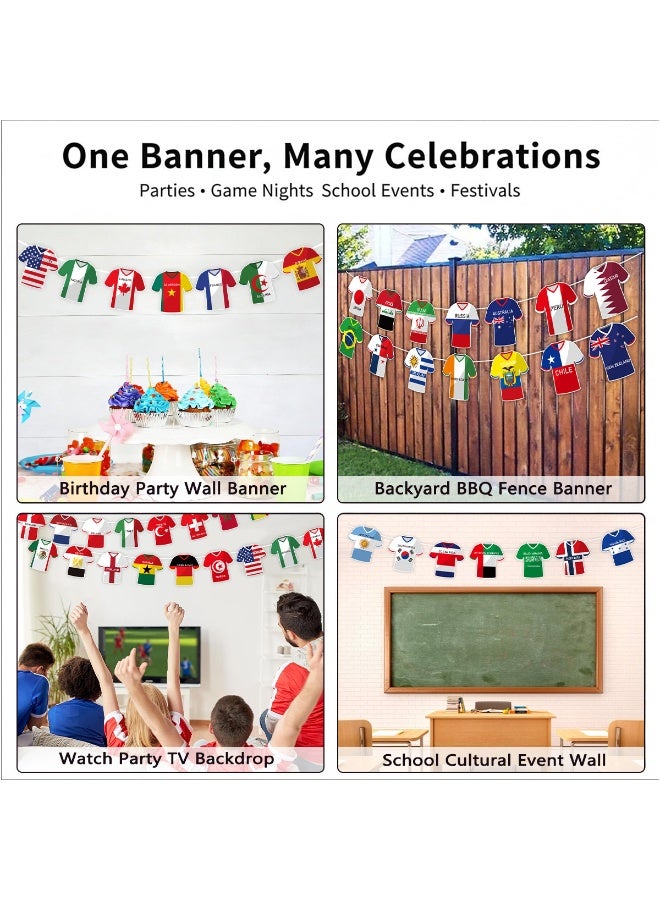 Harse 2026 World Cup Soccer Flags Banner – 49 International Country Bunting Flags for Sports Parties, Outdoor Decorations & Soccer Fan Events - Image 3