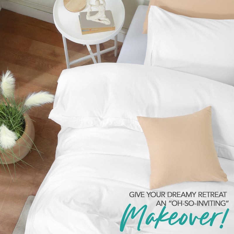 Utopia Bedding Duvet Cover Set with Pillowcases- 2 Pieces Bedding Duvet Cover with Zipper Closure - 1 Duvet Cover with 1 Pillow Sham - Soft Brushed Microfiber (Twin/Twin XL  White) - Image 4