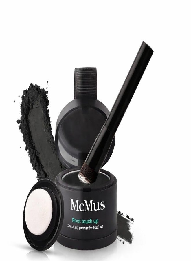 McMus Cover-Up Hair Powder Black - Instantly Covers Grey Roots & Bald Spots, Hair Filler for Thinning Hair, Long-Lasting, Matte Finish, Natural Look, Easy to Apply, Lightweight Formula, 4gm (Black) - Image 1