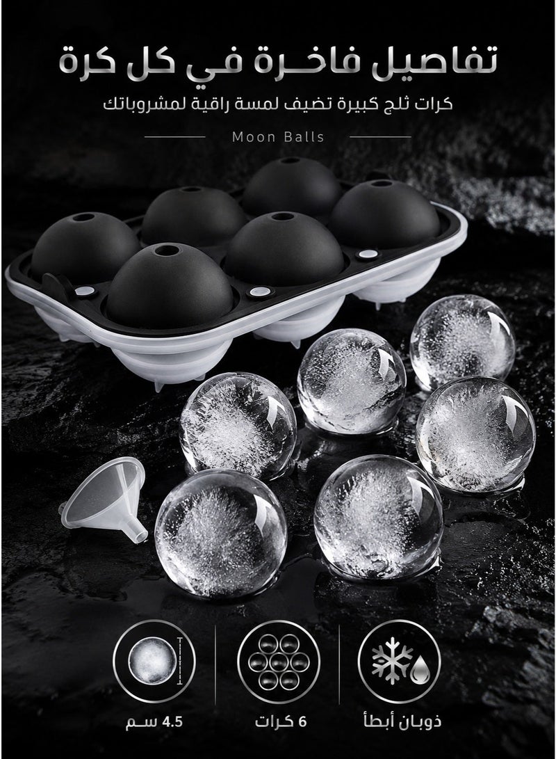 Premium Silicone Ice Ball maker 6 Ice Balls Making Mold Tray for Juice and Drinks - Image 3