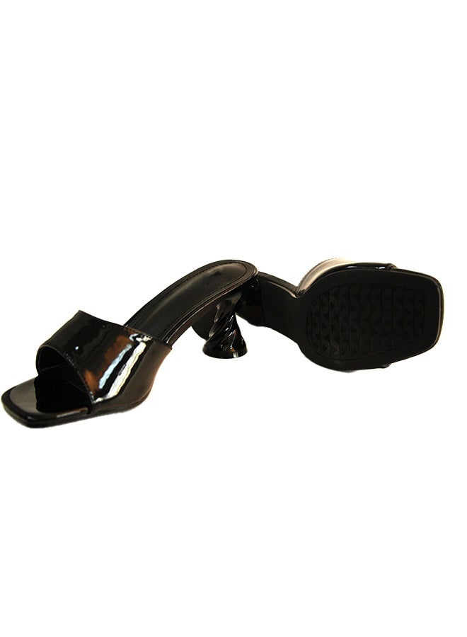 BOTELI Women's Sizes 36-42 Black Sandals, Easy To Put On And Take Off; The Shoe Upper Is Designed With A Simple Straight Strap - Image 4