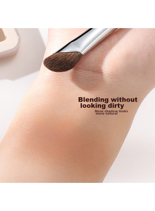 GOOOD Gudi Goood Sickle-shaped Angled Nose Shadow Brush, 2-piece Set, Professional Contouring Brush, Side Shadow Highlighter, Angled Makeup Brush - Image 4