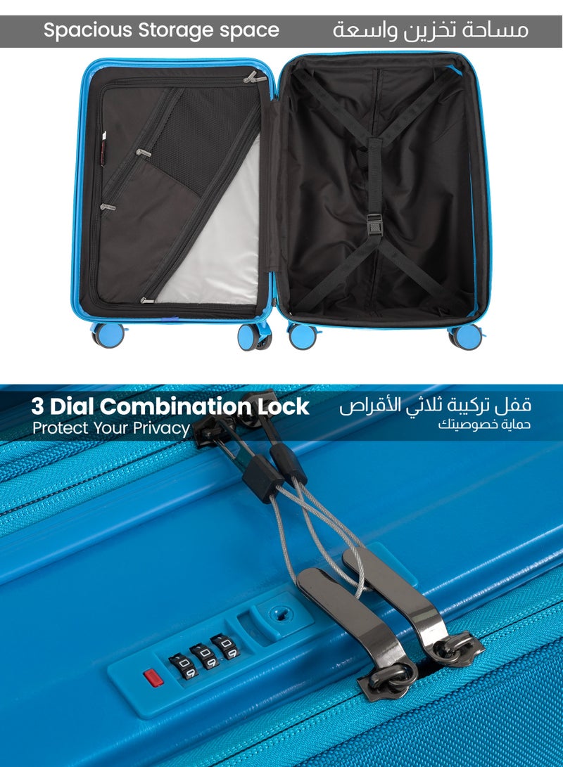 Parajohn Front Open Cabin Size 20 inches luggage with Premium ABS +Nylon Material- 55 cms carrying 10kg|8 Wheels Hard Sided Trolley - Image 4