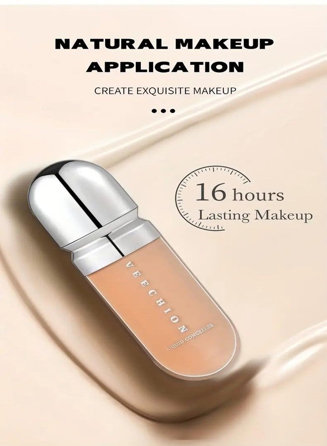 12-Shade Full Coverage Long Lasting Concealer, Waterproof Liquid Foundation For All Skin Types, Matte Finish, Buildable Coverage (12, 8ml) - Image 4