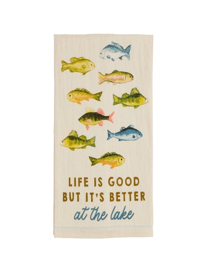 Mud Pie Life is Good Lake Icon Towel; 26" x 16 1/2"