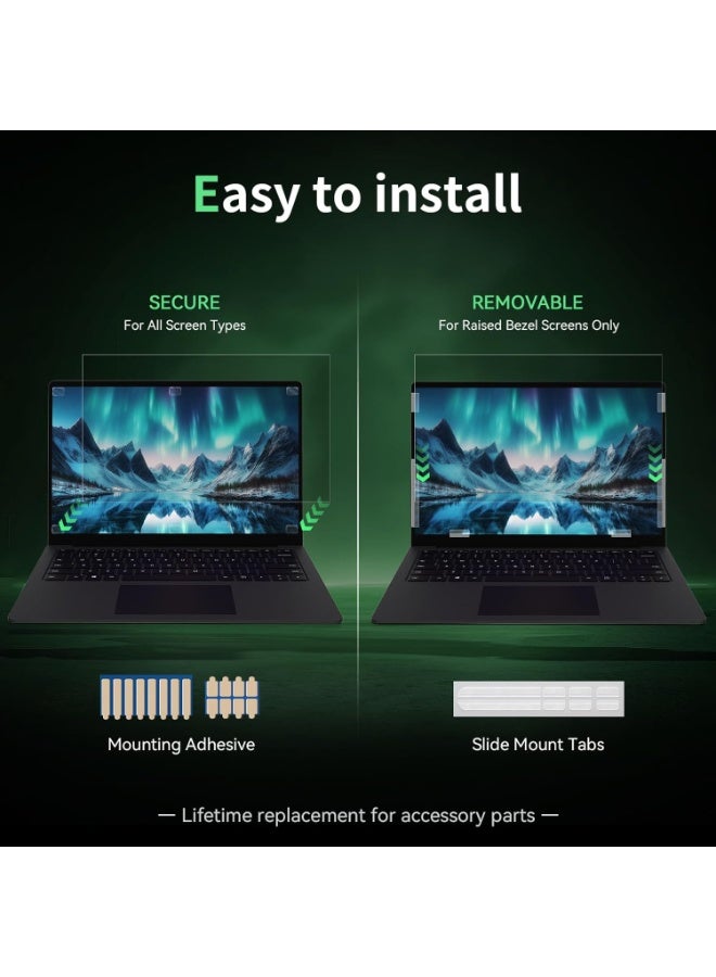 Laptop Privacy Screen 15.6 Inch-16:10 Aspect Ratio Anti-Glare Blue Light Computer Monitor Protector, Laptop Screen Privacy Shield Removable 15.6in Filter for Lenovo HP Huawei Honor Xiaomi  Redmi Dell Acer Asus Thinkpad Envy Xps - Image 4