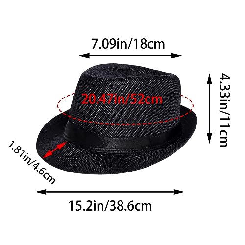 Ishua 1920s Men Costume Accessories, 17 pcs Old Men Gangster Costume Set, Roaring Retro Mens Gatsby Accessories 1920s - Image 2