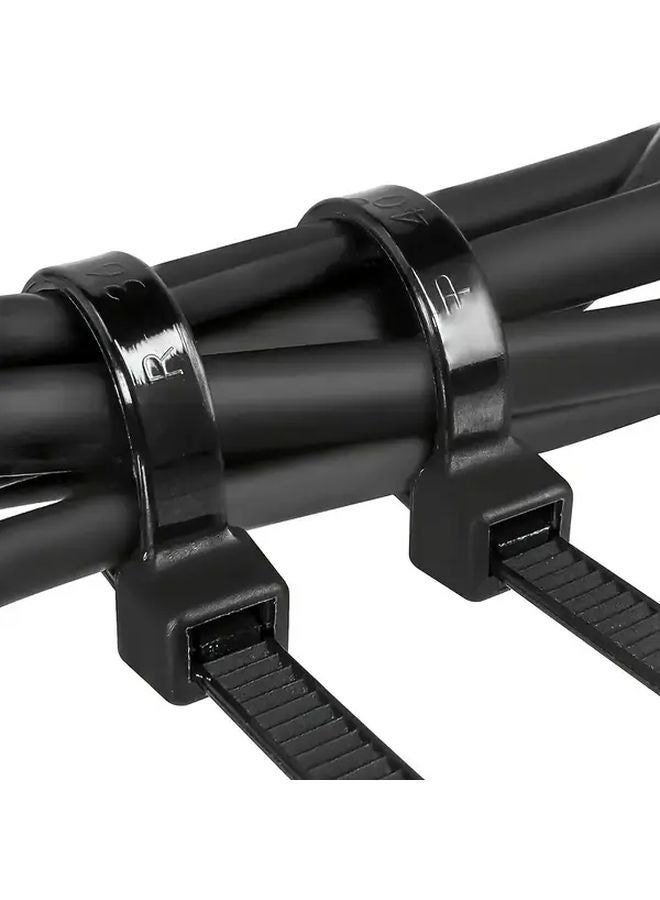 100pcs Black Heavy Duty Cable Ties Nylon Zip Straps Water Resistant Break Resistant - Image 5