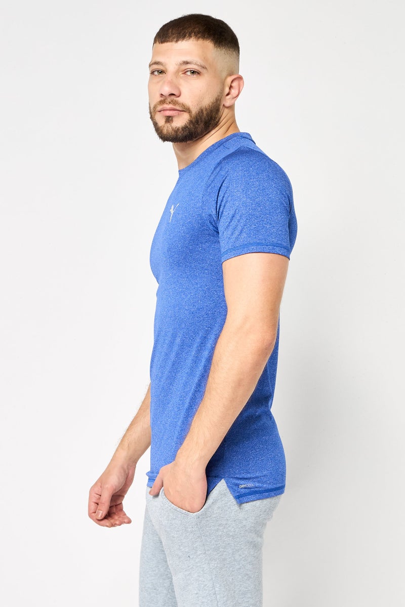 PUMA Men Sportswear Fit Short Sleeve Training T-Shirt, Blue Heather - Image 3