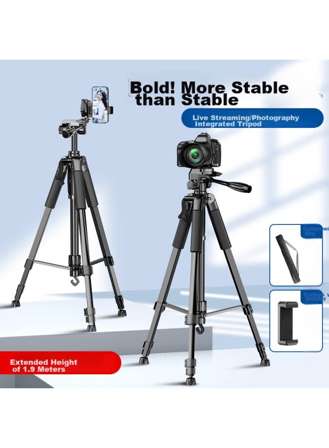 JIAHUACAI Jiahua Cai Tripod For Smartphones, Cameras, Mirrorless And Dslr Cameras, Sony, Canon, Photography, Videography, Horizontal And Vertical Shooting, Stable Indoor Selfie, Tiktok , Short Video, Outdoor Portable Stand  - Image 1
