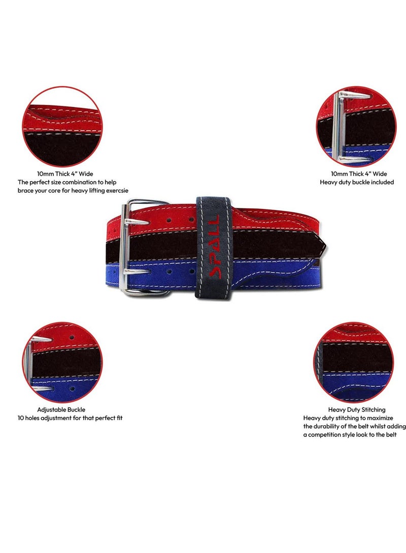 Spall Powerlifting Back Workout Gym Belt, Double Color Weight Lifting Belt Waist Support Training Protective Gear for Heavy Gym Training Workouts for Men and Women, Deadlift Training Belt - Image 2