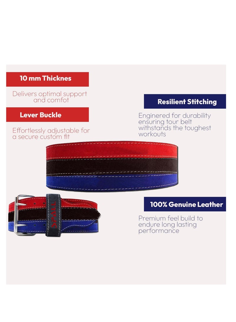 Spall Powerlifting Back Workout Gym Belt, Double Color Weight Lifting Belt Waist Support Training Protective Gear for Heavy Gym Training Workouts for Men and Women, Deadlift Training Belt - Image 4