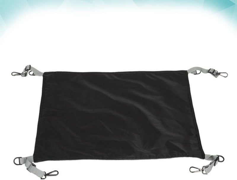 Cat Hammock Swing Waterproof Fleece Reversible Warm Pet Sleeping Bed Black for Indoor Cats Kitten Comfort - Image 4