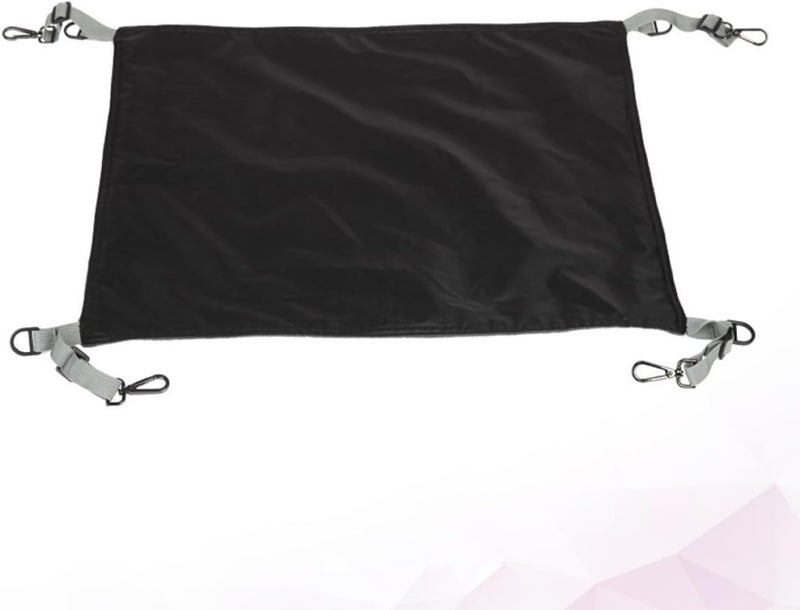 Cat Hammock Swing Waterproof Fleece Reversible Warm Pet Sleeping Bed Black for Indoor Cats Kitten Comfort - Image 5