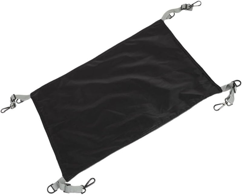 Cat Hammock Swing Waterproof Fleece Reversible Warm Pet Sleeping Bed Black for Indoor Cats Kitten Comfort - Image 1