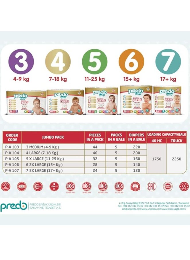 Predo Predo Baby Premium Diaper Pants, XL 11-25kg, Size 5, Pack of 32 - Soft, Absorbent, Leak-Proof Comfort  - Image 4